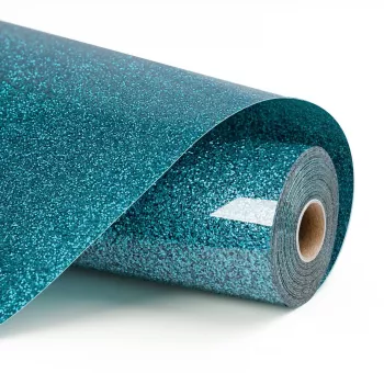 LOKLIK Glitter Heat Transfer Vinyl - Hellblau - 30,5 x 90 cm (12 inch x 3 ft) - 1 Rolle