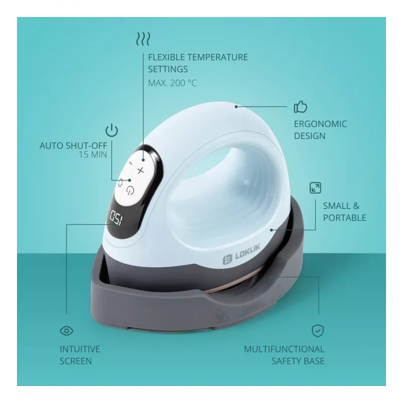 LOKLIK ImPress Mini 3 Mini Heat Press - Pastel Blue