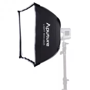 Amaran Light Box 45x45 – Quadratische Softbox mit Bowens Mount, Doppel-Diffusion, Stoffgitter, Tragetasche