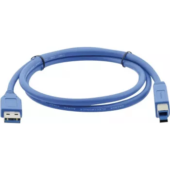 Kramer C-USB3/AB-3 USB-3.0-Kabel, USB-A Stecker auf USB-B Stecker, 0,9 m (3 ft), Blau
