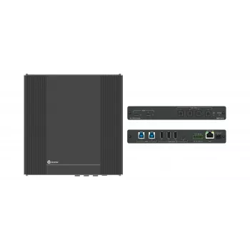 Kramer Electronics SWT3-41-U 4x1 USB 3.2 Host PoE-Acceptor Managed Switcher mit 4 Geräten - 10 Gbps - Power over Ethernet