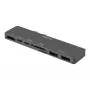 DELTACO USBC-1290 Thunderbolt 3 Docking Station - Silber - 40 Gbit/s - 4K Ultra HD