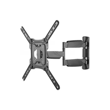DELTACO ARM-1205 Full Motion Wandhalterung für 23-55 Zoll Flach-/Curved-LCD-Displays, Schwarz, 3-fach Gelenkarm, VESA bis 400x400, 35 kg Tragfähigkeit