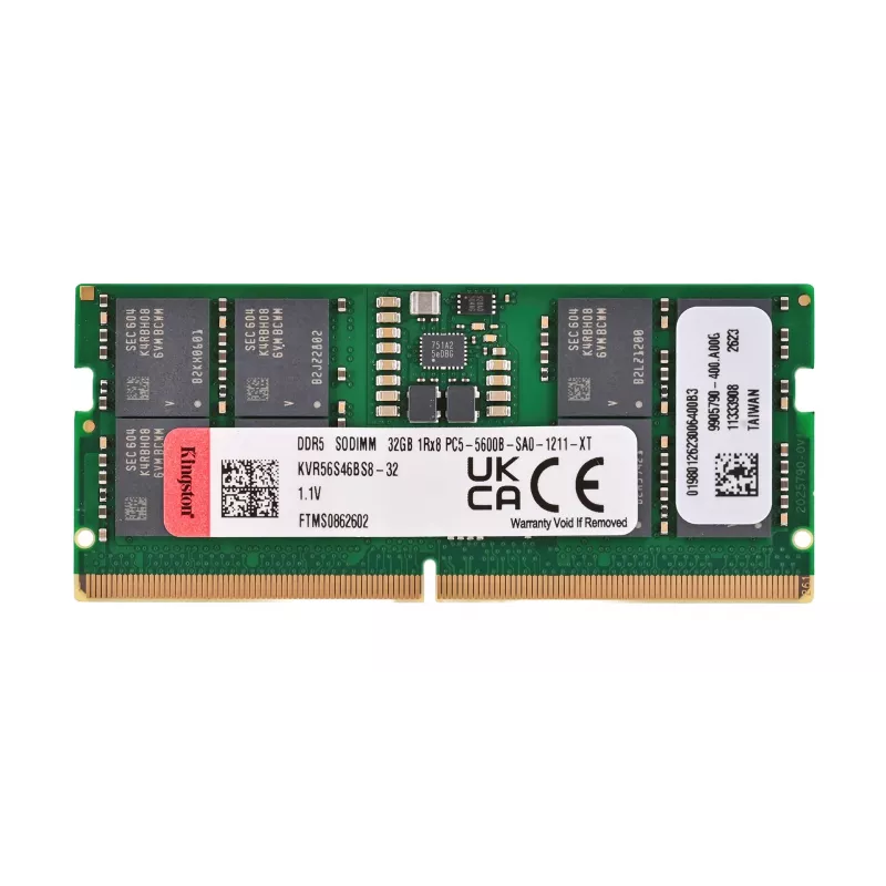 Kingston Technology KVR56S46BS8-32 32 GB DDR5 5600 MT/s SO-DIMM Arbeitsspeichermodul