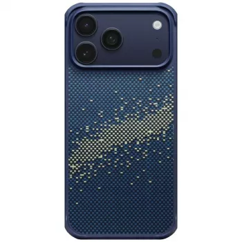 PITAKA StarPeak Aramid ProGuard MagSafe Case für iPhone 17 Pro Max - Milky Way Galaxy