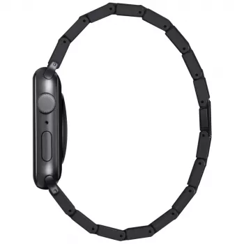 PITAKA Carbon Fiber Link Band Retro für Apple Watch 42/44/45/49mm Schwarz Grau