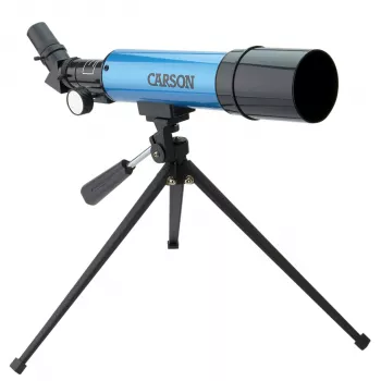 Carson Aim Teleskop 50mm Refraktor mit 3x Barlow-Linse und Aluminiumstativ