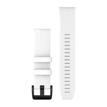 Garmin QuickFit 22mm Silikon-Armband Weiß mit Schwarzer Edelstahlschließe 010-12901-01