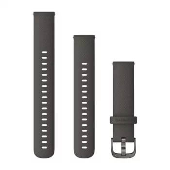 Garmin QuickFit 18 mm Silikon-Armband Graphit mit Schiefergrau-Nähten 010-12932-0E