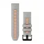 Garmin QuickFit 26 mm Silikon-Armband für Uhren, Mist Grey/Orange (010-13281-02)