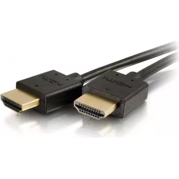 CABLES2GO C2G 0,6 m Flexibles High Speed HDMI-Kabel mit flachen Steckern - 4K 60 Hz - HDMI Typ A Stecker auf HDMI Typ A Stecker - 3D - 10,2 Gbit/s - Schwarz (41362)