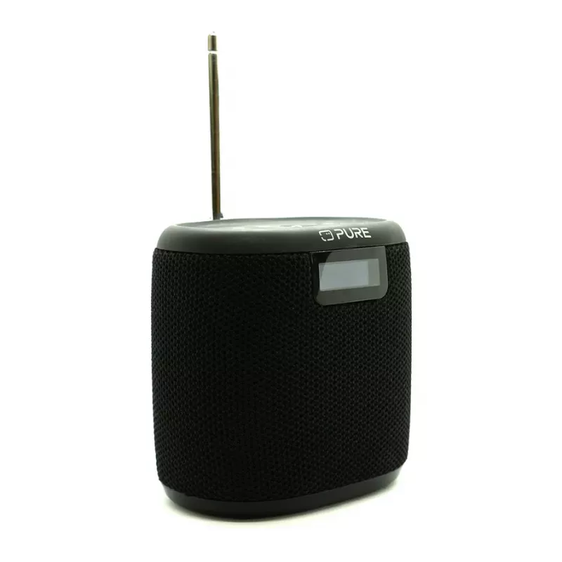 Pure Acoustics Pure Woodland Mini wasserdichter Outdoor-Lautsprecher mit FM/DAB+ Radio, Schwarz