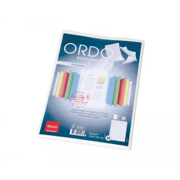 ELCO Ordo Transparent Organisationsmappe A4, 220 x 310 mm, 80 g/m², Weiß, 10 Stück (73696.14)
