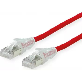 ROTRONIC-SECOMP Dätwyler Patchkabel RJ-45 Stecker zu RJ-45 Stecker 1 m SFTP PiMF Cat 6 LSZH Litze Rot