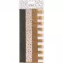 ARTOZ PAPIER Silk Paper Assorted Stripes Copper/Black/White 50 x 70 cm (144500-77)