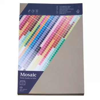 Artoz Papier Mosaic Umschläge DIN C5 ohne Fenster, Zement, nassklebend, 20 Stück (9439420-217)