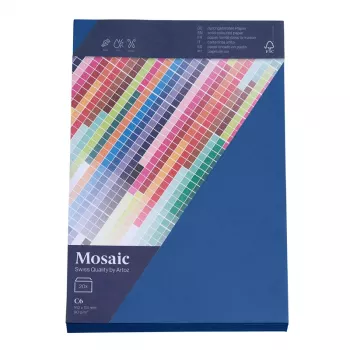 Artoz Papier Mosaic Umschläge DIN C6 ohne Fenster Marineblau gummiert 20 Stück