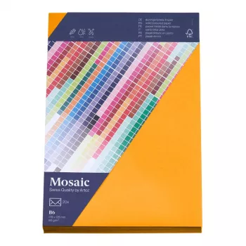 Artoz Papier Mosaic Umschläge DIN B6 ohne Fenster Papaya nassklebend 20 Stück