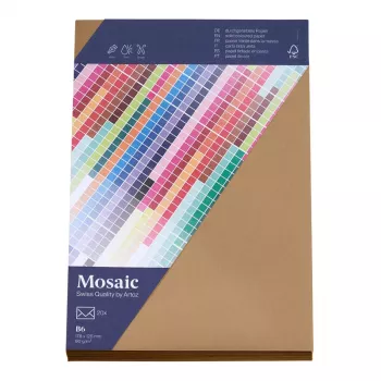 Artoz Papier Mosaic Umschläge DIN B6 ohne Fenster Natur Nassklebend 20 Stück