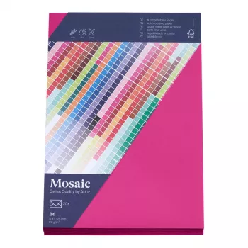 Artoz Papier Mosaic Umschläge DIN B6 fensterlos Fuchsia nassklebend 20 Stück