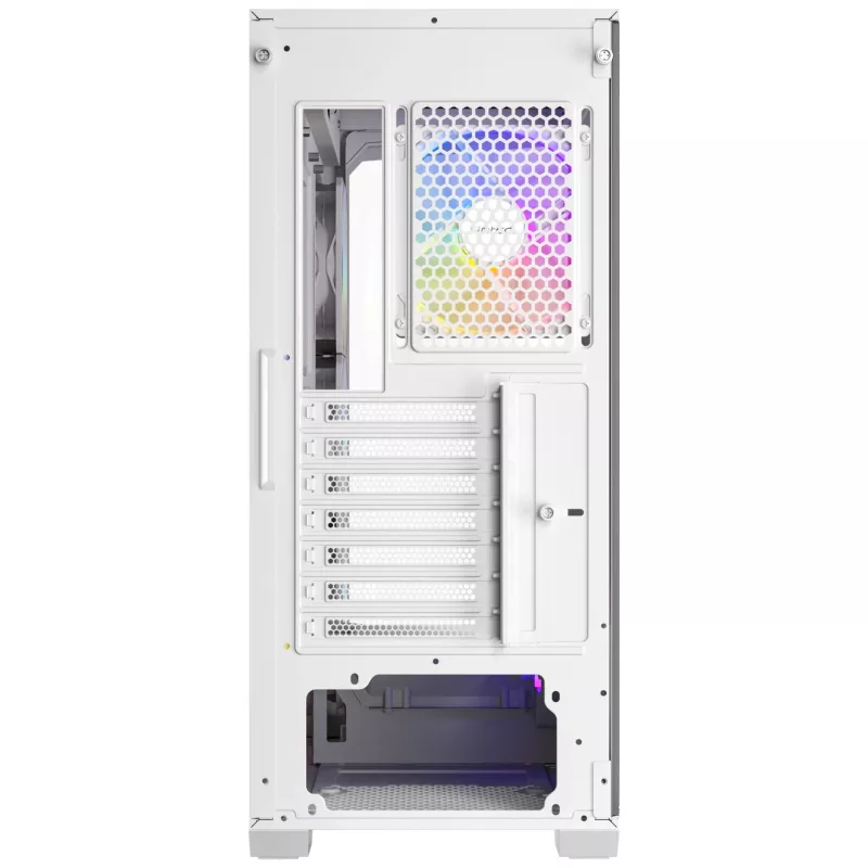 Antec Constellation Series C3 ARGB Mid Tower ATX Gehäuse mit gehärtetem Glasseitenfenster, Weiß