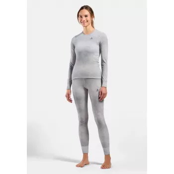 Odlo Active Warm X Pow BL Bottom Lange Baselayer-Unterhose - Silbergrau, Größe S