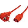 ROLINE Netzkabel IEC320 C13 Rot 1,8m - Stromversorgungskabel