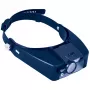 Discovery Crafts DHD 20 Kopf-Lupe mit 6 austauschbaren Linsen, LED-Beleuchtung, Schwarz/Grau
