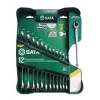 SATA 13-teiliger Doppel-Ratschen-Gabelschlüsselsatz mit X-Beam-Design, metrisch, 8-21 mm, Chrom-Vanadium-Stahl, Blow-Molded-Case