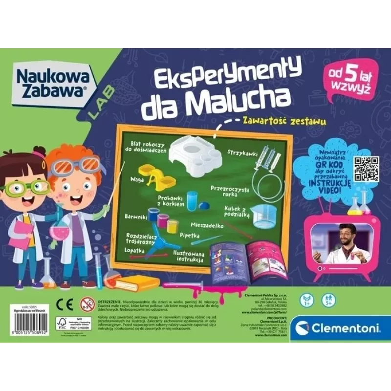 Clementoni Science & Play - Experimente für Kleinkinder Lernspielzeug 50895