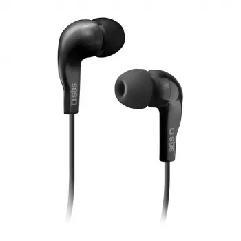 SBS TEINEARKL In-Ear Headset mit Mikrofon - Schwarz - Kabelgebunden - 1,2 m Kabel - 3,5 mm Klinke - Telefonate & Musik