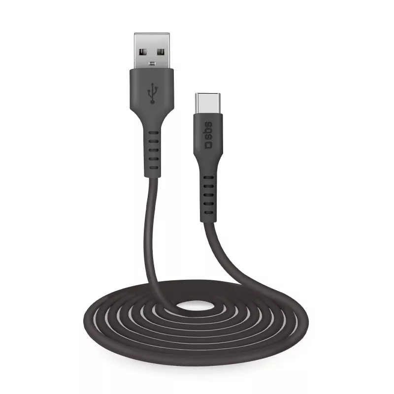 SBS TECABLETC3MTK USB-A auf USB-C Kabel 3m Schwarz