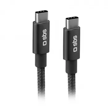 SBS TECABLETCC20BK USB-C auf USB-C Kabel 25W Power Delivery 1,5m - Grau