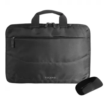Tucano Laptop Bag Kit für bis zu 14 Zoll mit Maus Schwarz