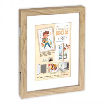 ZEP London Box Natural Bilderrahmen MRN82 Holzrahmen Innengröße 14x21,5 cm