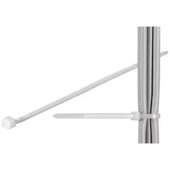 TECHLY Kabelbinder 370x3,6mm Weiß 100 Stück