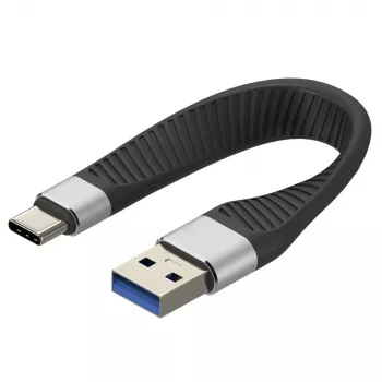 TECHLY USB 3.0 USB-A auf USB-C 3.2 Gen2 15W M/M 12cm FPC-Kabel