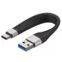 TECHLY USB 3.0 USB-A auf USB-C 3.2 Gen2 15W M/M 12cm FPC-Kabel