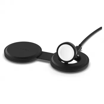 Satechi OntheGo 2-in-1 Wireless Charger mit Qi2, Schwarz, 15W, ST-QTG21K