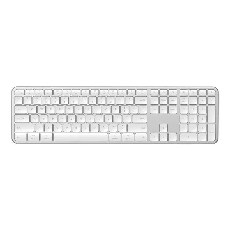 Satechi Slim EX3 Wireless Bluetooth Keyboard für drei Geräte mit Mac/Windows-Modus-Umschalter (Space Grau)