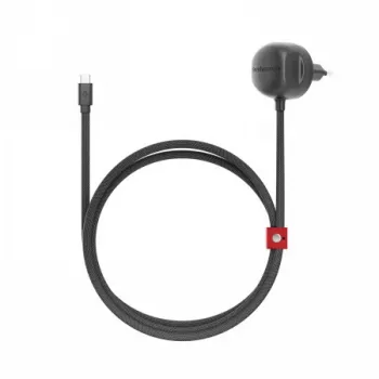 Twelve South PowerCord EU 30W USB-C Wandladegerät mit 1,2 m geflochtenem Kabel (Schiefergrau)