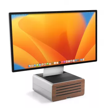 Twelve South HiRise Pro Monitor Stand mit Stauraum für iMac / Studio Display, Silber