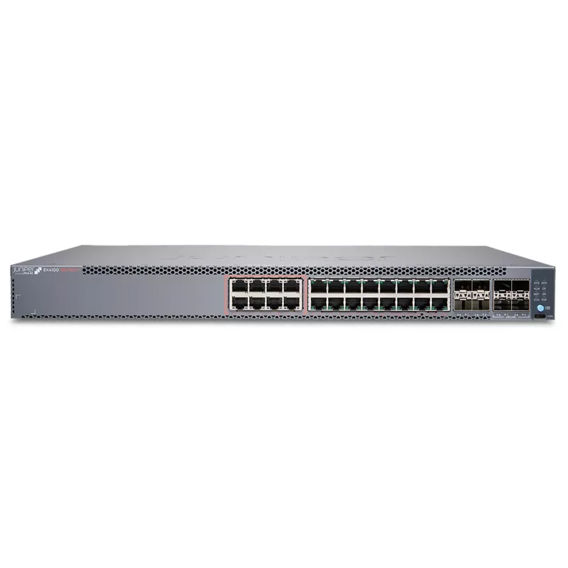 Juniper EX Series EX4100-24MP - Switch - L3 - managed - 8 x 100/1G/2,5G/5G/10GBase-T + 16 x 1Gb Ethernet + 4 x 1/10 Gigabit (Uplink)