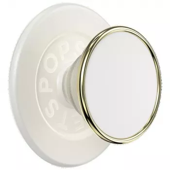 Popsockets Round Luxe Coconut Creme Enamel MagSafe Phone Grip and Stand