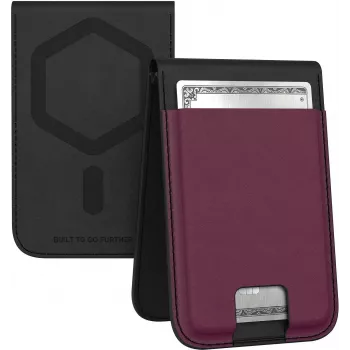 Urban Armor Gear UAG Metropolis Magnetic Wallet mit Standfunktion | Veganes Leder für Apple iPhone 15 Pro Max - Schwarz