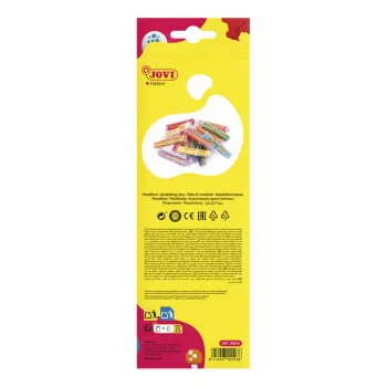 JOVI Plastilina Modelliermasse gemischte 15 Farben je 15 g