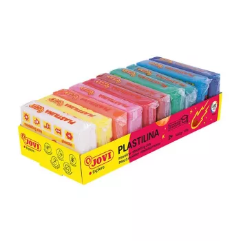 JOVI Plastilina Modelliermasse 10 Farben gemischt x 50 g
