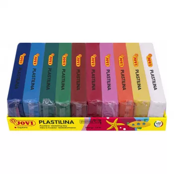 JOVI Plastilina Modelliermasse, gemischte 10 Farben, je 150 g