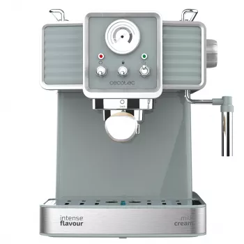Cecotec Power Espresso 20 Tradizionale Espressomaschine, 20 bar, 850 W, 1,5 l, Schwarz/Silber