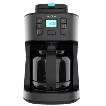 Cecotec Coffee 66 Grind & Drop Filterkaffeemaschine mit konischem Mahlwerk, 1,2 l, 900 W, Schwarz